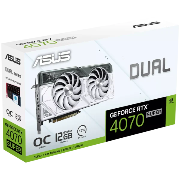 Dual GeForce RTX 4070 SUPER White OC Edition 12GB GDDR6X 12