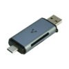 LECTOR DE MEMORIAS VORAGO SD/MICRO SD USB 3.0 y TIPO C OTG (CR-350)